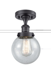 Beacon - 1 Light - 6 inch - Matte Black - Semi-Flush Mount (916-1C-BK-G204-6)
