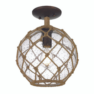 Haddoc Semi-Flush in Burnished Chestnut (1092-SF BC-SD)