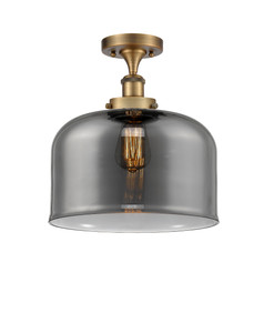 Bell - 1 Light - 12 inch - Brushed Brass - Semi-Flush Mount (916-1C-BB-G73-L-LED)