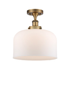 Bell - 1 Light - 12 inch - Brushed Brass - Semi-Flush Mount (916-1C-BB-G71-L)