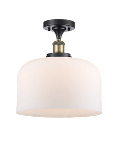 Bell - 1 Light - 12 inch - Black Antique Brass - Semi-Flush Mount (916-1C-BAB-G71-L-LED)