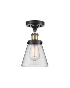 Cone - 1 Light - 6 inch - Black Antique Brass - Semi-Flush Mount (916-1C-BAB-G62)