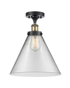 Cone - 1 Light - 12 inch - Black Antique Brass - Semi-Flush Mount (916-1C-BAB-G42-L)