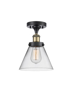 Cone - 1 Light - 8 inch - Black Antique Brass - Semi-Flush Mount (916-1C-BAB-G42)