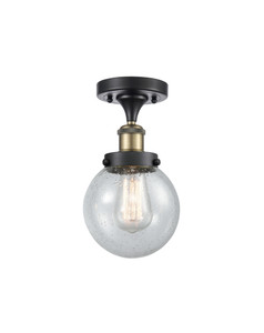 Beacon - 1 Light - 6 inch - Black Antique Brass - Semi-Flush Mount (916-1C-BAB-G204-6)
