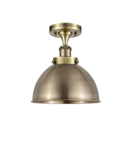 Derby - 1 Light - 10 inch - Antique Brass - Semi-Flush Mount (916-1C-AB-MFD-10-AB)