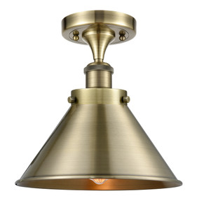 Briarcliff - 1 Light - 10 inch - Antique Brass - Semi-Flush Mount (916-1C-AB-M10-AB)