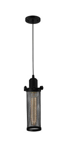 Quincy Hall - 1 Light - 5 inch - Matte Black - Cord hung - Mini Pendant (900-1P-BK-CE216-BK-LED)
