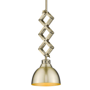 Hawthorn 1 Light Pendant In Aged Brass With Matching Shade(s) (3824-S AB-AB)