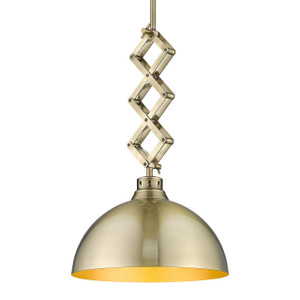 Hawthorn 1 Light Pendant In Aged Brass With Matching Shade(s) (3824-M AB-AB) Hawthorn 1 Light Pendant In Aged Brass With Matching Shade(s) (3824-M AB-AB)