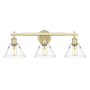 Orwell 3-Light Vanity Light in Brushed Champagne Bronze with Clear Glass (3306-BA3 BCB-CLR)