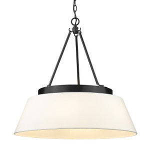 Penn 6 Light Chandelier in Matte Black with Modern White Shade (3189-6 BLK-MWS) Penn 6 Light Chandelier in Matte Black with Modern White Shade (3189-6 BLK-MWS)
