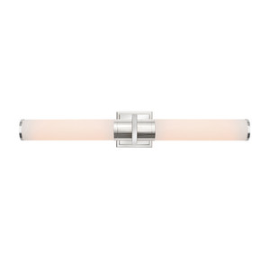 Positano - 2-Light Bathroom Vanity Light - White Glass/Polished Nickel (AC11773WN)