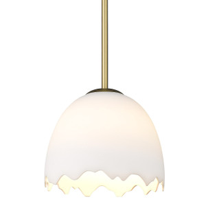 Brinkley 1 Light Pendant In Champagne Bronze, Porcelain Shade (6951-S BCB-POR) Brinkley 1 Light Pendant In Champagne Bronze, Porcelain Shade (6951-S BCB-POR)