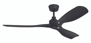 Amigo 52" 3-Blade Indoor/Outdoor (Damp) Ceiling Fan in Flat Black w/ Flat Black Blades; Light Kit Optional (Not Included) (AMG52FB3)