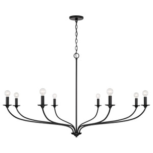 Dolan 52"W x 29.75"H 8-Light Chandelier in Matte Black  (449981MB)
