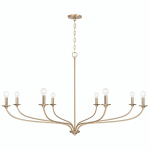 Dolan 52"W x 29.75"H 8-Light Chandelier in Matte Brass  (449981MA)
