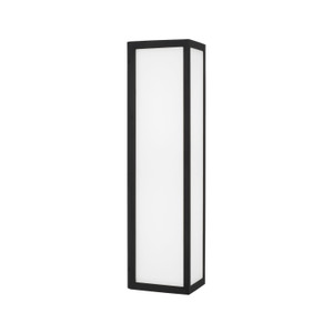 Irvin 7.5" W x 22.5" H Integrated LED Outdoor Wall Lantern in Black with Painted White Glass (954721BK-LD)