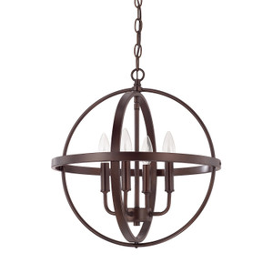 Hartwell 16.5" W x 17.5" H 4-Light Orb Pendant in Bronze   (317541BZ)