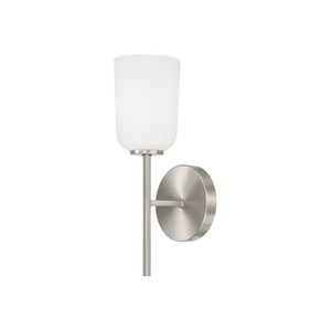 Lawson 5"W x 14"H 1-Light Sconce in Brushed Nickel with Soft White Glass (648811BN-542)