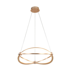 Spirale 19" LED Chandelier in Anodized Gold with No Shade (7916-19 AGL)