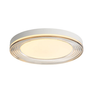 Ondulada LED Flush Mount - 20" in Sand White with Smoky Glass (9518-20 SNW-SMK)