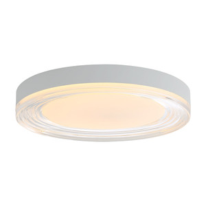 Ondulada LED Flush Mount - 16" in Sand White with Clear Glass (9518-16 SNW-CLR)