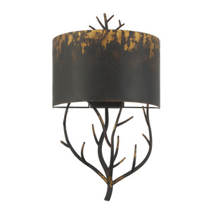 Arboreal 1 Light Wall Sconce in Antique Black Iron with Antique Black Iron (4500-WSC ABI)