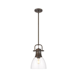 Duncan Small Pendant with Rod in Rubbed Bronze with Clear Glass (3604-S RBZ-CLR) Duncan Small Pendant with Rod in Rubbed Bronze with Clear Glass (3604-S RBZ-CLR)