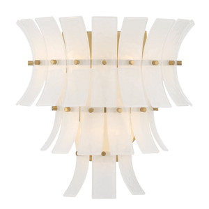Abigail 3 Light Sconce (ABI-2002-AG-WH)