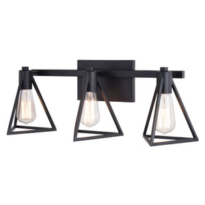 Ravenna 3 Light Vanity Matte Black (W0445)