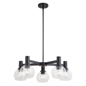 Marshall 27-in. 5 Light Chandelier Matte Black (H0296)
