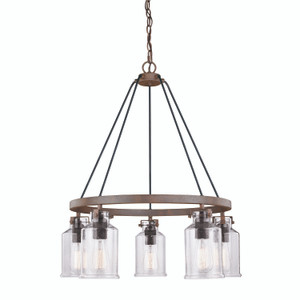 Milone 5L Chandelier Textured Rustic Bronze (H0198)