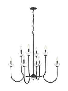Allistair 8 Light Chandelier in Matte Black (352-8MB)