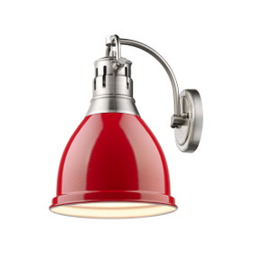 1 Light Wall Sconce (3602-1W PW-RD)