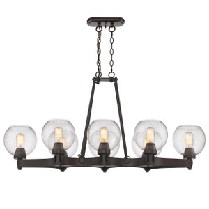 Galveston 8 Light Linear Pendant in Rubbed Bronze (4855-LP RBZ-SD)