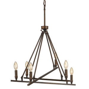 Garvin 6 Light Chandelier in Rubbed Bronze (2360-6 RBZ)