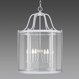 Payton 6 Light Pendant in White (1157-6P WH)