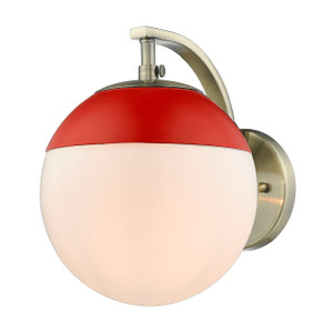 1 Light Wall Sconce (3218-1W AB-RED)