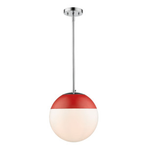 1 Light Pendant with Rod (3218-L CH-RED)