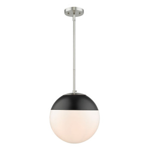 1 Light Pendant with Rod (3218-L PW-BLK)