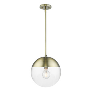 1 Light Pendant with Rod (3219-L AB-AB)