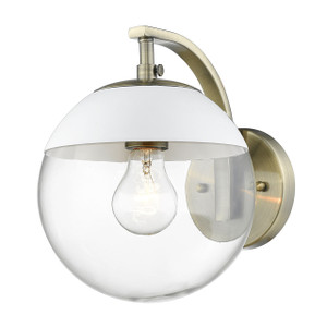 1 Light Wall Sconce (3219-1W AB-WHT)