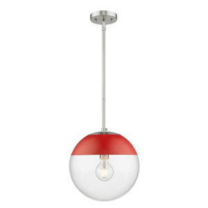 1 Light Pendant with Rod (3219-L PW-RED)