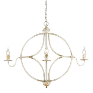 Caspian 4 Light Chandelier in Anitque Ivory (0830-4 AI)