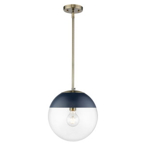 1 Light Pendant with Rod (3219-L AB-MNVY)