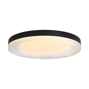 Ondulada LED Flush Mount - 20" in Sand Black with Clear Glass (9518-20 SNB-CLR)
