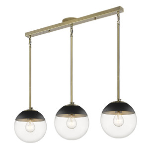 Linear Pendant (3219-3LP AB-BLK)