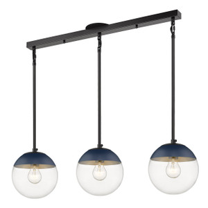 Linear Pendant (3219-3LP BLK-MNVY)