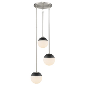 3 Light Pendant (3218-3P PW-BLK)